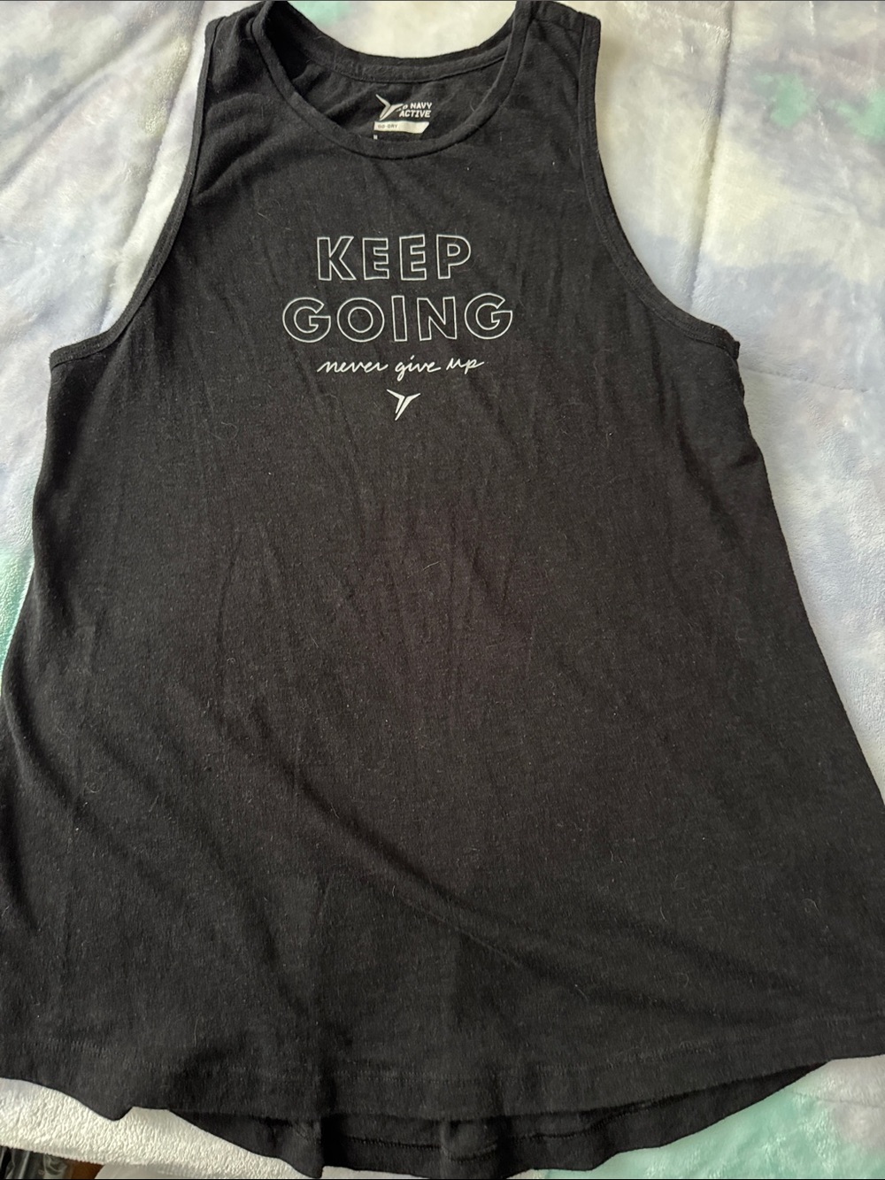 Old Navy Black "Keep Going" Graphic Tank Top